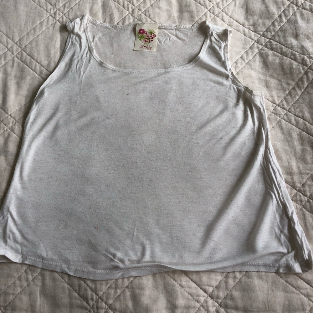 Off white cropped tank top